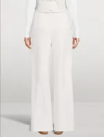 Tailored Cashmere Wide-Leg Trousers