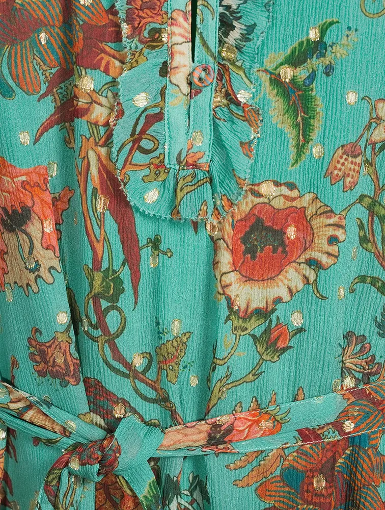 Anais Chiffon Mini Dress Floral Print