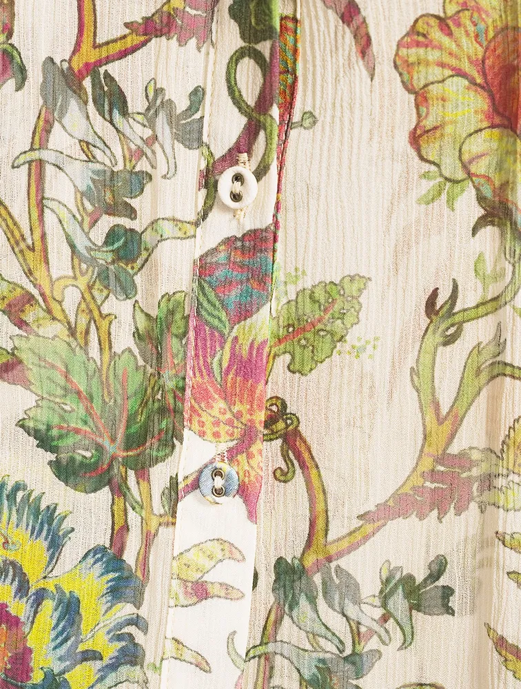 Pippa Silk Blouse Floral Print