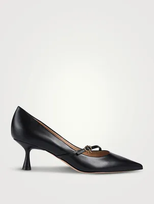 Leather Mary Jane Pumps