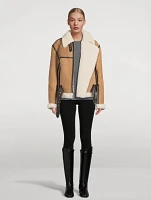 Shearling Suede Aviator Jacket