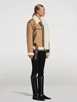 Shearling Suede Aviator Jacket