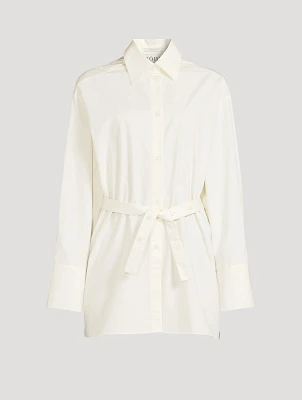 Open-Back Poplin Shirt