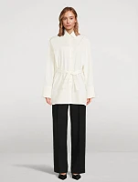 Open-Back Poplin Shirt