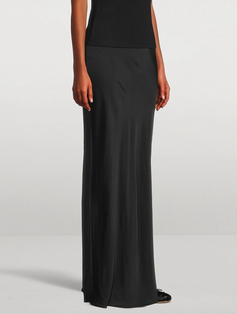 Long Satin Maxi Skirt