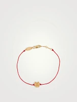 Mini Ryu Dragon 18K Gold String Bracelet With Diamonds