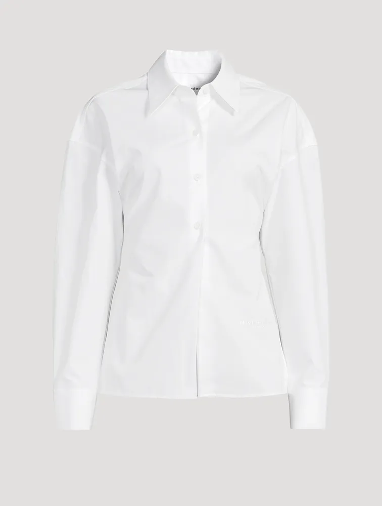 Cinched-Back Poplin Shirt