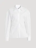 Cinched-Back Poplin Shirt