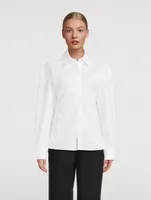 Cinched-Back Poplin Shirt