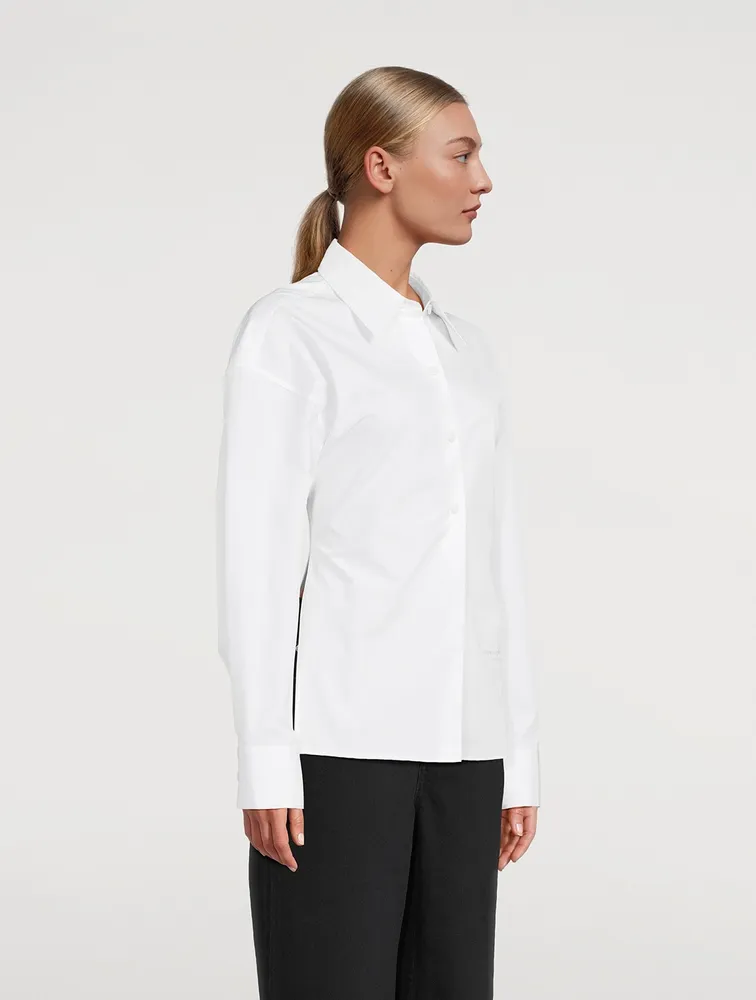 Cinched-Back Poplin Shirt