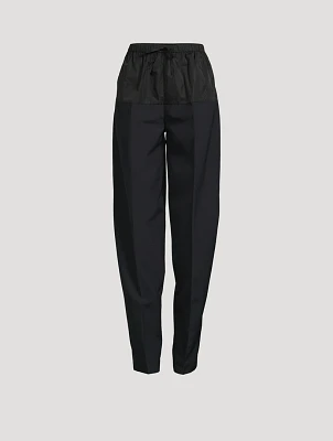 Articulated Crisp Nylon Trousers