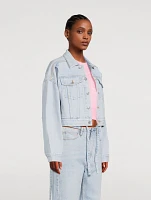 Drawstring Denim Jacket