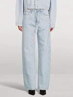 Balloon-Leg Jeans With Detachable Waistband