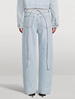 Balloon-Leg Jeans With Detachable Waistband