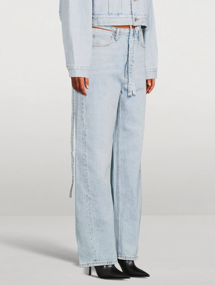 Balloon-Leg Jeans With Detachable Waistband