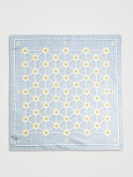 Silk Scarf In Daisy Print