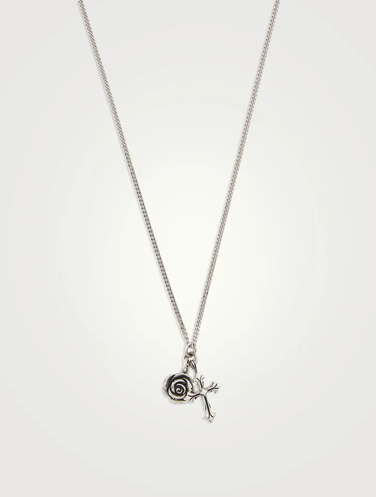 Rose Cross Necklace