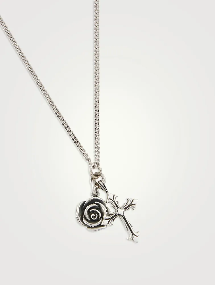 Rose Cross Necklace