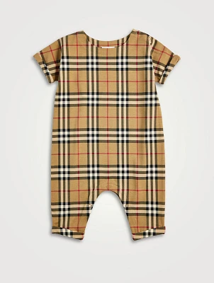 Stretch Cotton Onesie Check