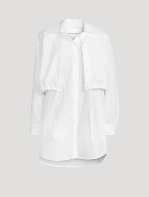 Layered Compact Cotton Shirt Dress