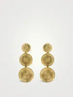 18K Gold Drop Earrings With Translucent Citrine