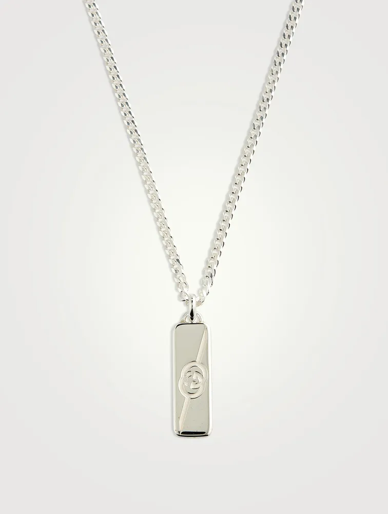 Diagonal Interlocking G Necklace