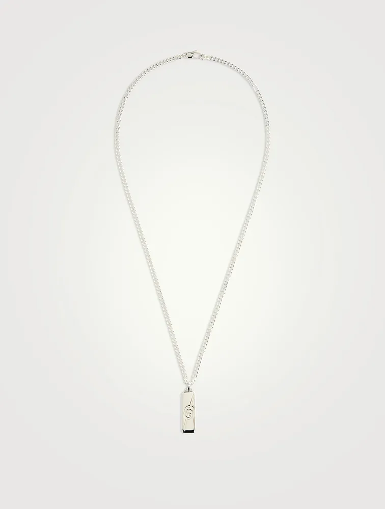 Diagonal Interlocking G Necklace