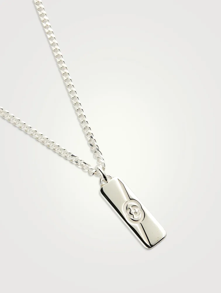 Diagonal Interlocking G Necklace