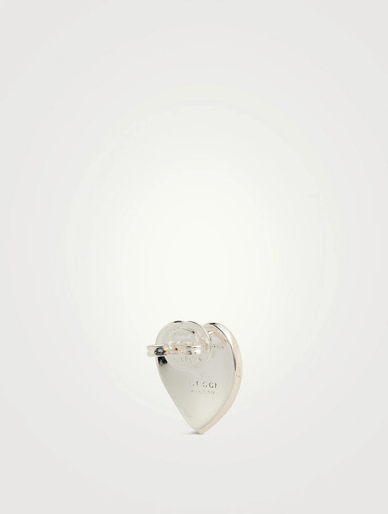 Gucci Heart Silver Stud Earrings