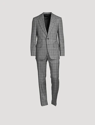 Shelton Gingham Overcheck Wool Two-Piece Suit