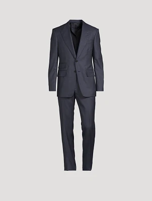 Shelton Mouline Overcheck Wool Two-Piece Suit