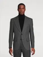 Wool Mohair And Silk Jacket Houndstooth Print