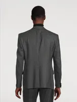Wool Mohair And Silk Jacket Houndstooth Print