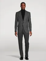 Wool Mohair And Silk Jacket Houndstooth Print