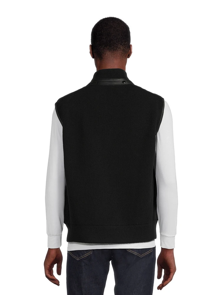 Nylon And Wool Cashmere Down Vest