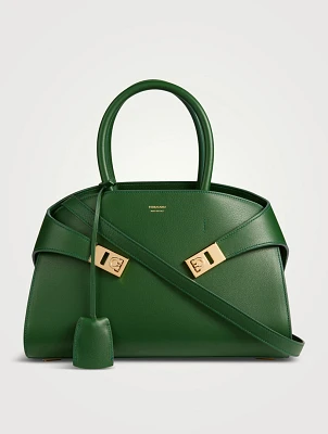Small Hug Leather Satchel