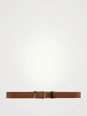Textured Leather Reversible Belt