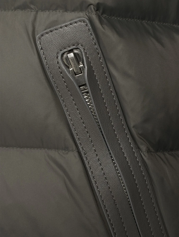 Wool-Blend And Nylon Down Jacket