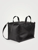 Puzzle Fold Leather Duffle Bag