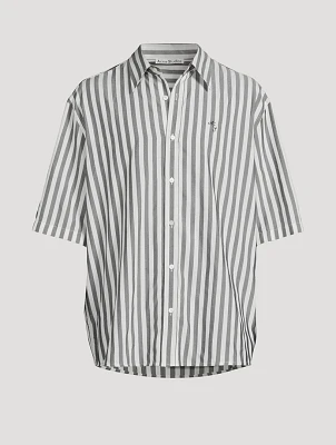 Short-Sleeve Shirt Striped Print