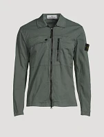 Stretch Cotton Twill Overshirt