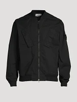 Cotton Twill Stretch Bomber Jacket