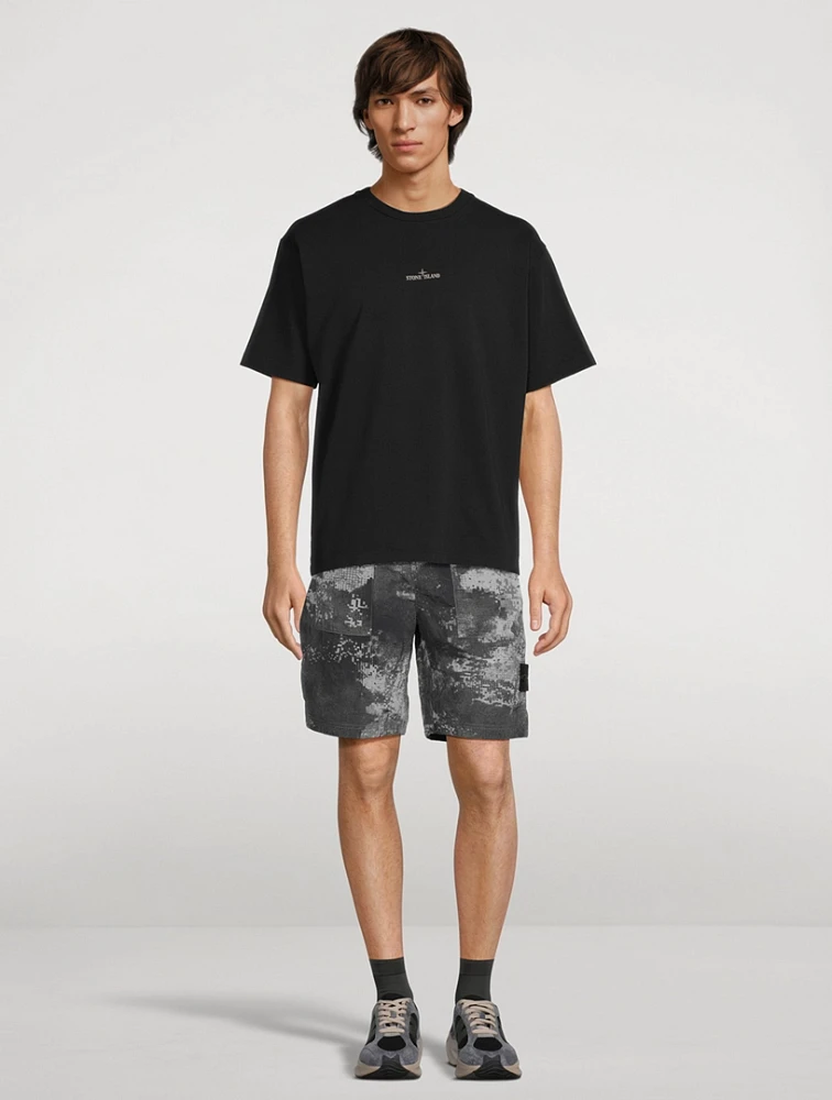 Nylon Bermuda Shorts Camo Print