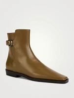 The Belted Leather Ankle Boots