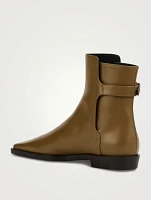 The Belted Leather Ankle Boots