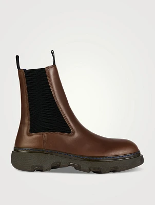 Leather Creeper Chelsea Boots