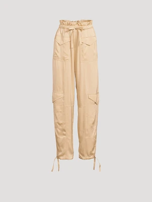 Washed Satin Trousers