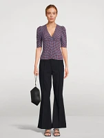 Seersucker Blouse Gingham Print