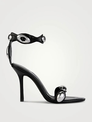 Dome Stiletto Leather Sandals