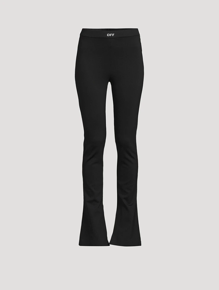 Split-Hem Flared Leggings